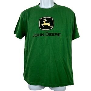 John Deere Men T-shirt Green Pullover Sz M